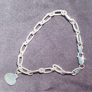 Sterling Silver “Happy” Linked Bracelet